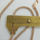 10k Gold Rose Gold Iced Bead Chain Men Women Diamond Cut Chain 24" 3.5mm Real