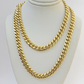 Real 14k Yellow Gold Chain 20 Inch Miami Cuban Link Necklace 7mm SOLID 14kt Mens