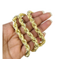 10k Yellow Gold Rope Necklace Chain 8mm 20-30 Inch Diamond Cuts Men's 10kt