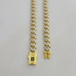 10k Gold Monaco Chain Necklace 7mm 24" Two-tone Diamond Cut REAL 10kt Gold SALE
