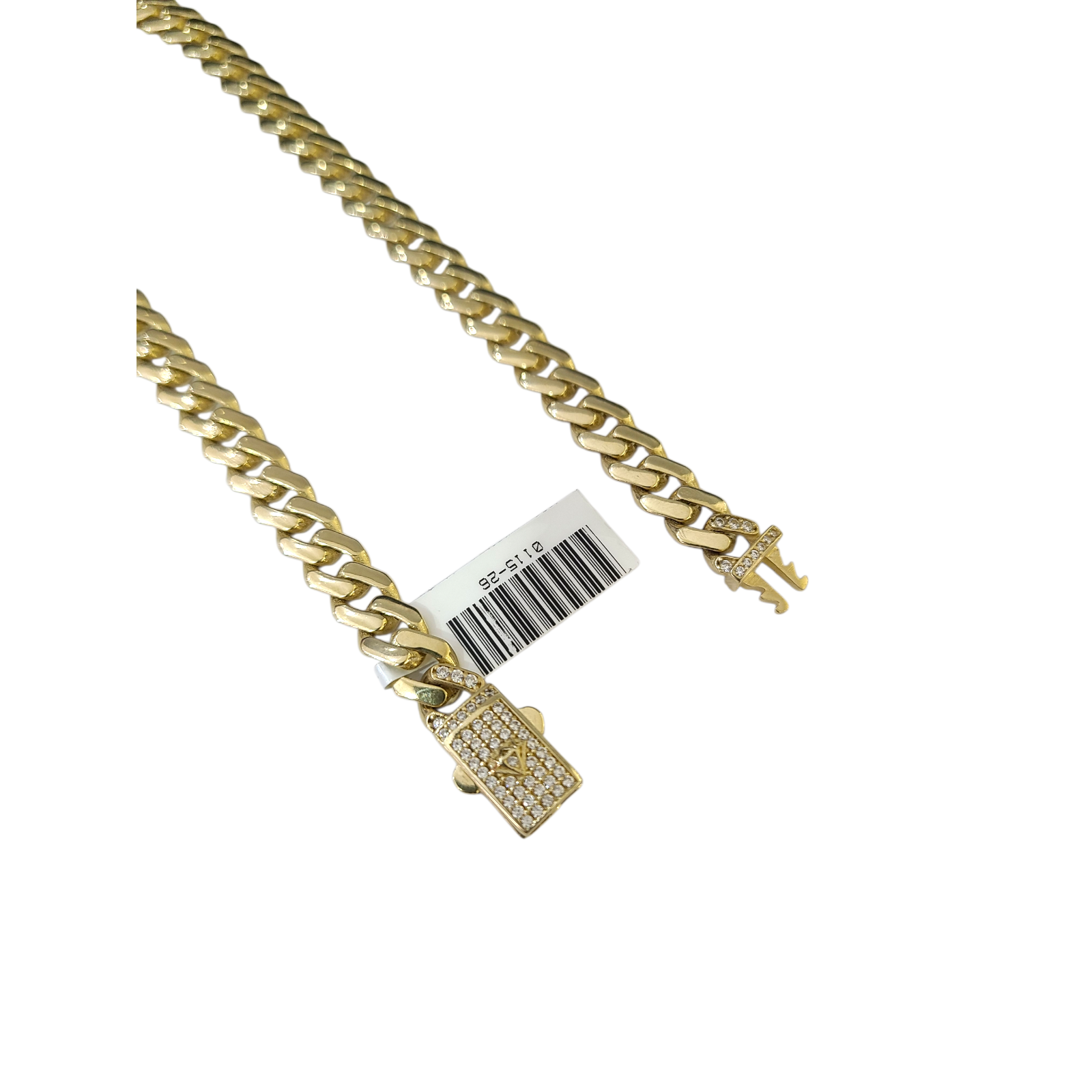 Real 10k Gold Chain 7mm Monaco Cuban Link Necklace 24'' Men's 10kt Yellow Gold