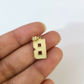 10K Yellow Gold B Initial Charm Pendant Alphabet Real 10kt Men Women