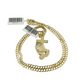 10k Gold Cuban Curb 3mm Chain Necklace Praying Hands Charm Pendant 18"-28" Set