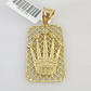 10k Crown Jesus Anchor Pendant Men's Women's REAL 10Kt Yellow Gold Genuine