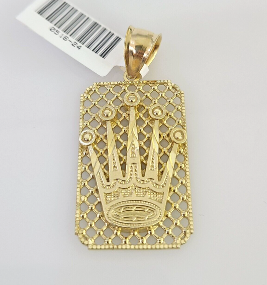 10k Crown Jesus Anchor Pendant Men's Women's REAL 10Kt Yellow Gold Genuine