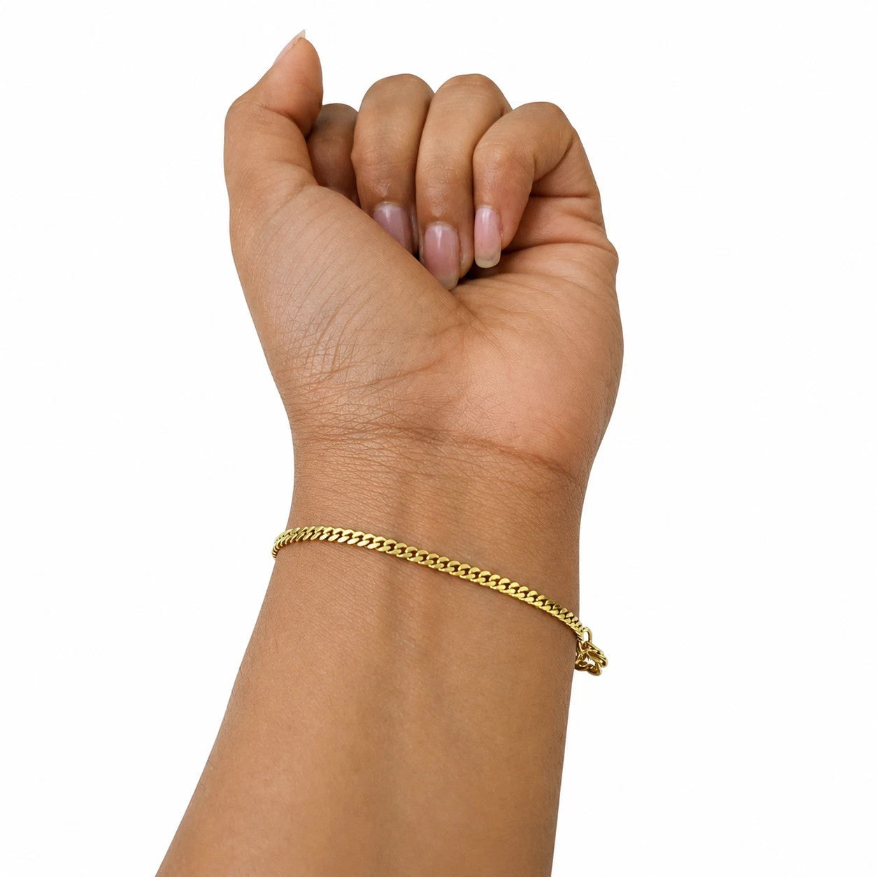 10k Solid Gold Miami Cuban Chain Bracelet Set 2mm 18"-24" Men Women Necklace
