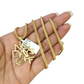 Real 10k Gold Franco Chain No Days Off Charm Pendant Necklace SET 2.5mm 18"-26"