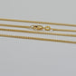 Real 18k Yellow Gold Franco Chain Necklace 1mm 24'' Inches Men Women SOLID HEAVY