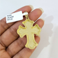 Real 10k Charm Pendant Christ Cross Crucifix Yellow Gold 10KT