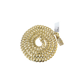 Real 10k Gold Chain 7mm Monaco Cuban Link Necklace 24'' Men's 10kt Yellow Gold