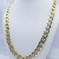 12MM Real Gold Mens Necklace Cuban Link 26" Diamond Cut 10k Yellow Gold Chain