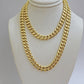 14k Yellow Gold Chain 18 Inch 8mm Miami Cuban Link  Men Women Necklace REAL 14KT