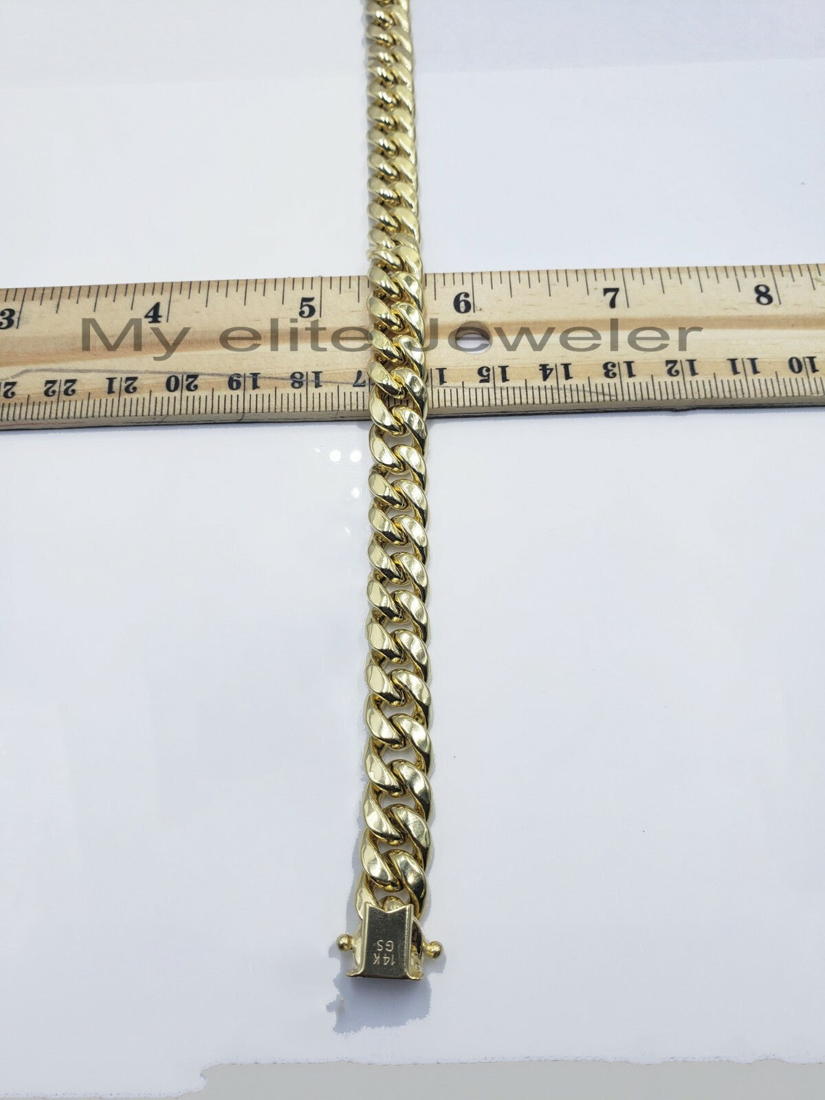 10mm 14k Yellow Gold Chain Necklace Miami Cuban Link Men Real 14kt Gold 28 Inch