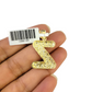 10k Gold Franco Chain Z Nugget Initial Charm Pendant Necklace SET 2.5mm 16"-26"