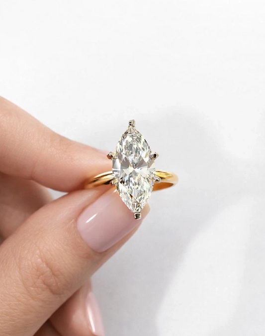 14k Yellow Gold Diamond Oval Ring LAB Created Wedding Engagement Ladies Women