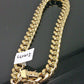 10k Gold Bracelet Men Real Gold Miami Cuban Link Bracelet 7mm 9" inch Box Lock