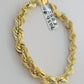 Solid 10k Yellow Gold Rope bracelet 7" 7.5" 8" 8.5" 9" Men Women 3mm- 9mm REAL