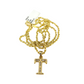 10k 2.5mm Rope Chain T Initial Alphabet Pendant 16"-28" Gold Set Charm Necklace