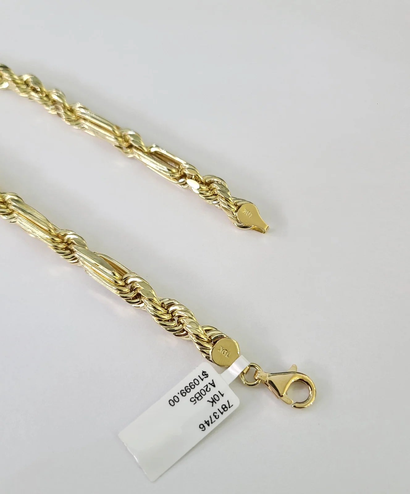10k Gold Milano Rope Chain Necklace 24" 7mm 10kt Yellow Gold REAL