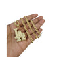 10K Yellow Gold Miami Cuban Link Chain Set Los Angeles Charm Pendant 4.5mm 18-28