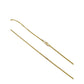 Real 18K Yellow Gold Franco Link Chain Choker Necklace 1mm 18 Inch Women