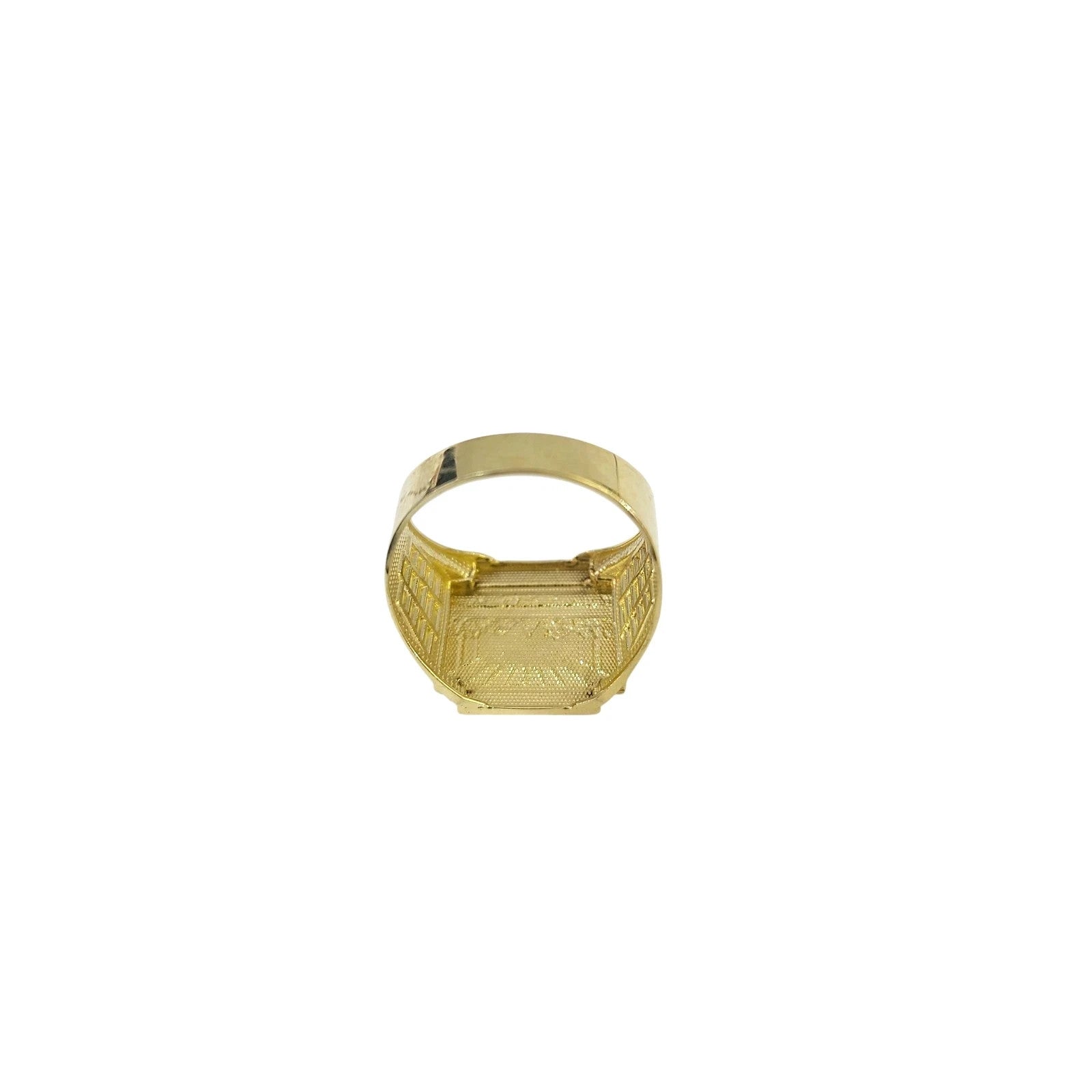 10K Yellow Gold Mens Last Supper Ring Signet Religious Band Bold Statement