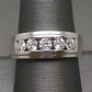 Mens 14k White Gold 1CT Diamond Band Solitaire Ring Wedding Engagement REAL , 10