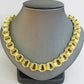 Real 10k Gold Byzantine Chain 11mm 26" Inch Men's yellow gold necklace 10kt
