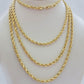 Real 18kt Yellow Gold Rope Chain Necklace 3mm 22 Inch Men Women SOLID HEAVY 18k