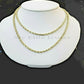 Real 10k Gold Rope chain 3mm 4mm Necklace 10KT yellow Gold 16-30" Diamond Cut