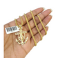 Real 10k Gold Franco Chain Anchor Charm Pendant Necklace SET 2.5mm 18"-26"