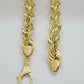 REAL 10k Gold Rope Chain Necklace 17mm Thick 30" Diamond Cut 10kt Adjusted
