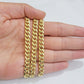 Real 14k Gold Necklace Miami Cuban Link chain 6mm 18" - 28 Inch Strong, 14kt Men
