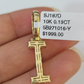 10k Gold Chain Necklace I Diamond Initial Pendant Set Cuban Curb 3mm 20"-30"