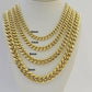 Real 14k Yellow Gold Miami Cuban link chain 8mm 30 Inch With Box Clasp Mens 14KT