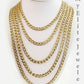 REAL 10k Yellow Gold Necklace 5mm Cuban Curb Link 18" 20" 22 24 26 28 Inch Chain