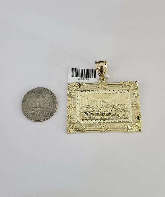 10k Last Supper Charm Pendant REAL 10Kt Yellow Gold Genuine