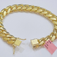 13mm Solid 14k Yellow Gold bracelet Miami Cuban Link 8 Inch Mens REAL 14kt HEAVY
