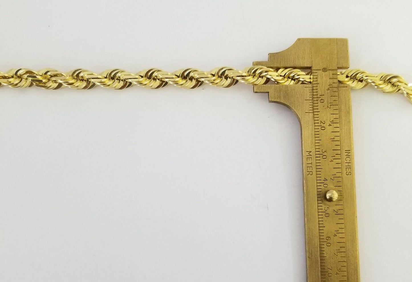 Solid Real 10K Yellow Gold Rope Bracelet 8" Inch 7mm , 10kt Real gold  men women