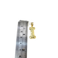 Real 10k Rope Chain Necklace Nugget I Initial Charm Set 3mm 18"-28" Pendant Gold
