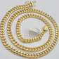 10k Gold Necklace 7mm 18 Inch Short Miami Cuban Link Chain REAL 10kt Yellow Gold