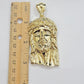 Real 10k Gold Pendant Jesus Head Charm 10kt Yellow Gold For Men's Different Size