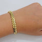 Solid 10k Gold Bracelet 8mm Miami Cuban Link 9" Inch Box Clasp SOLID LINKS, Mens