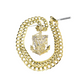 10k Yellow Gold Cuban Curb Chain SET Eagle Anchor Pendant Charm 8mm Necklace Men