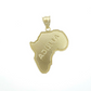 10k Yellow Gold Charm Africa Map Pendant Mens REAL 10KT GOLD & FREE SHIPPING