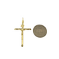 Real 10k Charm Pendant Christ Cross INRI Yellow Gold 10KT 2 inches