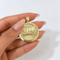 10K Yellow Gold Round Last Supper Pendant 1.75" Charm Nugget Unisex Jewelry