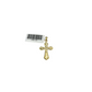Real 10k Yellow Gold Charm Pendant Small Cross Diamond Cuts 10KT