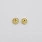 Round 10k Yellow Gold Nugget Earrings With Push Back Hoop Real Men Women 10mm