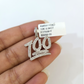 Real 10k Yellow Gold 100 Diamond Charm Pendant 1'' inch Genuine 10kt